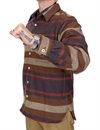 Freenote Cloth - Benson Classic Wool Overshirt - Brown Stripe