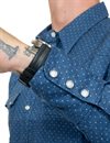 Freenote Cloth - Calico Linen Western Shirt - Blue Polka Dot