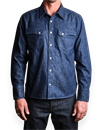 Freenote Cloth - Calico Western Shirt Rinsed Denim 6 oz - Indigo