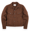 Freenote Cloth - High Low Jacket - Brown Herringbone Dobby