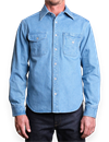 Freenote Cloth - Lambert Workwear Shirt - Bleach Indigo Cord