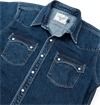 Freenote Cloth - Modern Western Shirt 11 oz - Washed Denim