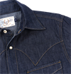 Freenote Cloth - Northfork Western Denim Shirt Rinsed Denim - 6oz