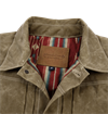 Freenote Cloth - RJ1 Riders Jacket Waxed Canvas Red Interior - Tobacco