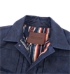 Freenote Cloth - Riders Jacket Waxed Canvas Purple Interior - Navy