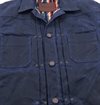 Freenote Cloth - Riders Jacket Waxed Canvas Purple Interior - Navy