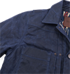 Freenote Cloth - Riders Jacket Waxed Canvas Purple Interior - Navy