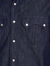 Freenote Cloth - Sinclair Western Shirt Rinsed Denim - 6 oz