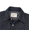 Freenote Cloth - Sinclair Western Shirt Rinsed Denim - 6 oz