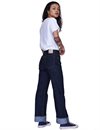 Girls Of Dust - Georgia High Waist Straight Selvedge Denim Jeans - Indigo