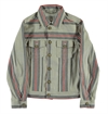 Girls Of Dust - Womens Denim Jacket - Prisoners Stripe