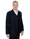 Hansen - Charlie Easy Three Button Blazer - Indigo Herringbone