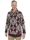 Hens Teeth - Heavy Knitted Native Weave Jacket - Bordeux