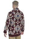 Hens Teeth - Heavy Knitted Native Weave Jacket - Bordeux