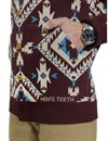 Hens Teeth - Heavy Knitted Native Weave Jacket - Bordeux