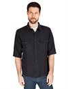 Indigofera - Delray Canvas Linen Shirt - Marshall Black