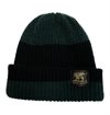 Indigofera - Boone Striped Wool Beanie - Deep Green/Black