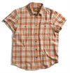 Indigofera - Bruce Flannel Check Short Sleeve Shirt - Red / Blue