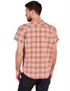 Indigofera - Bruce Flannel Check Short Sleeve Shirt - Red / Blue