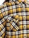 Indigofera - Bryson Check Flannel Shirt - Black/Beige/Gold