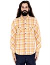 Indigofera - Bryson Check Flannel Shirt - Sun Faded Ochre