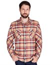 Indigofera - Bryson Flannel Check Shirt - Beige/Red/White/Green