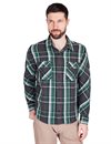 Indigofera - Bryson Flannel Check Shirt - Black/Green/White/Turquoise