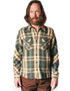 Indigofera - Bryson Flannel Check Shirt - Charcoal / Beige /Turquise / Rust