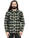 Indigofera - Dawson Shirt Japanese Selvage Flannel - Black/Petrol/Rust