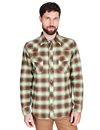 Indigofera - Dawson Shirt Japanese Selvage Flannel - Brown/Yellow/Turquoise