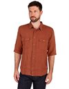 Indigofera - Delray Linen Canvas Shirt - Rust