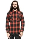Indigofera - Dollard Shirt Heavy Check Flannel - Black/Red Shadow Plaid