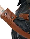 Indigofera - Hawley Two-Tone Leather Shirt - Black/Brown