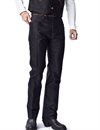 Indigofera - Hopper Giza Cotton Moleskin Pants - Black/Brown Piping