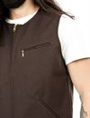 Indigofera - Iconic Lined Vest Smithson Canvas - Brown