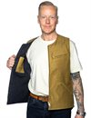 Indigofera - Iconic Vest Bedford Cord - Dark Beige