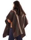 Indigofera---Japanese-Cotton-Wool-Poncho---Brown-Green1234