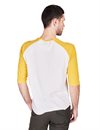 Indigofera - Leon Raglan 3/4 T-shirt - Cocatoo White/Yellow