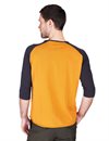 Indigofera - Leon Raglan 3/4 T-shirt - Orange/Marshall Black
