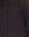 Indigofera - Manolito Shirt Cotton Stripe - Black/Brown