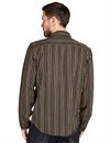 Indigofera - McAllen Striped Twill Shirt - Black / Beige / Grey