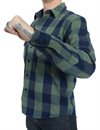 Indigofera - Norris Flannel Shirt - Dark Indigo/Green