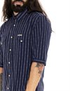 Indigofera - Randy Shirt Cotton Stripe - Indigo/White