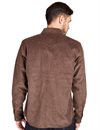 Indigofera - Ryman 13W Corduroy Western Shirt - Dark Brown / Grey