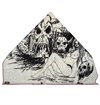 Indigofera x Wes Lang - V Unbridled Wool Blanket - White/Black/Red