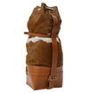 Joe King - JK Cowhide Army Duffle - Brown/White