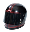 Joe King - JK GP Custom Helmet - Metallic Gunmetal/Red Pinstripe