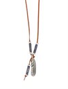 Jonte - Silver Feather Leather Necklace #2