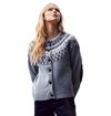 Jumperfabriken - Womens Joelle Knit Wool Cardigan - Light Blue