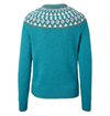 Jumperfabriken - Womens Michelle Knit Lamb Wool Zip Cardigan - Turquoise